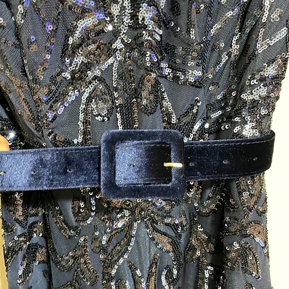 Jovani long sleeve sequin embellished evening gown - Picture 12 of 15